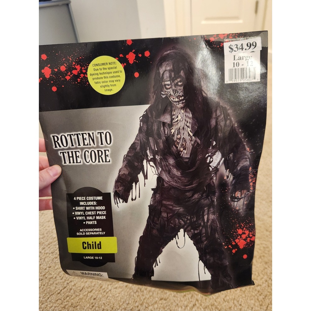 California Costumes Rotten to the Core Zombie Child Large 10-12 Halloween